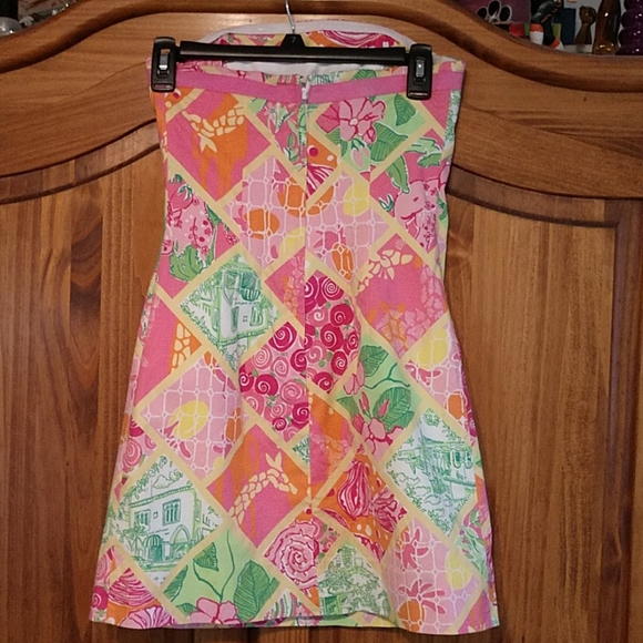 Lilly Pulitzer  Strapless Dress Size 2 - Picture 3 of 7